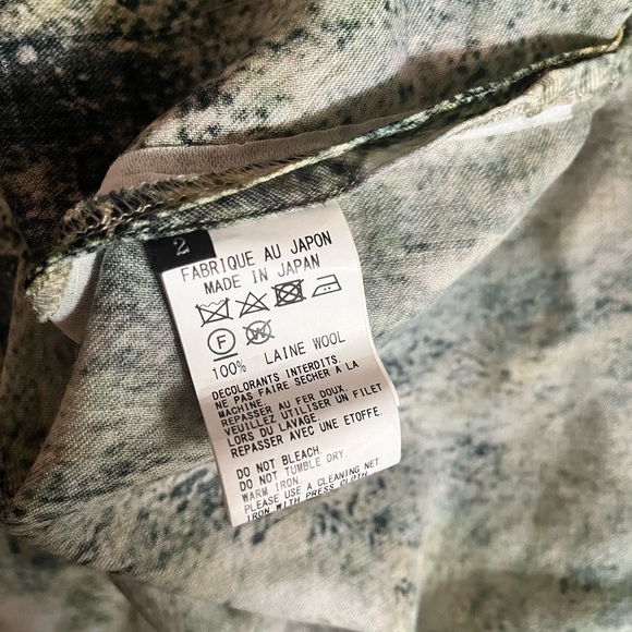 Y’S 100% wool new but no tag shirt with abstract nature pattern. unisex XL , 2 - Picture 8 of 9